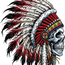 Схема вышивки «Череп»