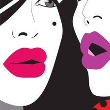 Схема вышивки «Девушки в поп-арте»