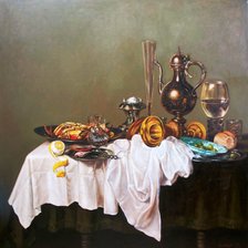 Схема вышивки «Завтрак с омарами»