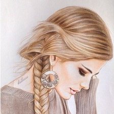 Схема вышивки «Женщина»