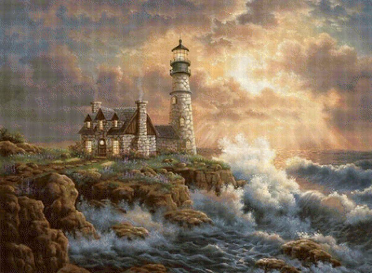 Маяк - маяк, пейзаж, море - предпросмотр