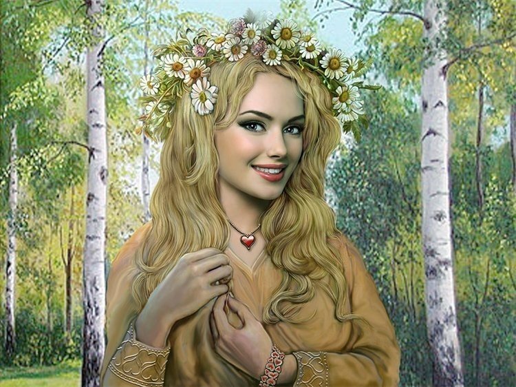 Девушка на природе - девушка, природа, лес, люди - оригинал