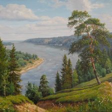 Схема вышивки «Над рекой»