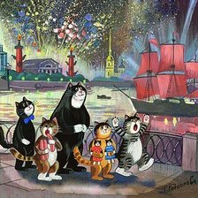 Схема вышивки «Коты»