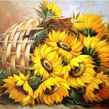 Схема вышивки «Подсолнухи»
