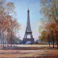 Схема вышивки «Эйфелева башня»