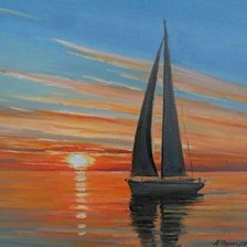 Схема вышивки «На закате»