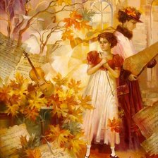 Схема вышивки «осенняя мелодия»