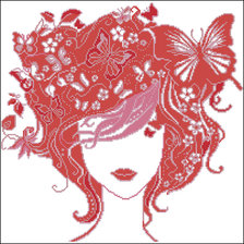 Схема вышивки «Девушка лето»