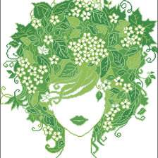 Схема вышивки «Девушка Весна»
