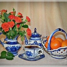 Схема вышивки «любимая гжель»