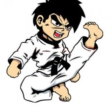 Схема вышивки «каратист»