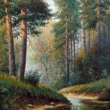 Схема вышивки «лес»