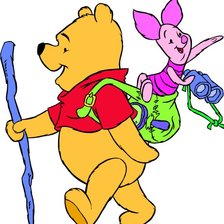 Схема вышивки «Винни-Пух идет в поход»