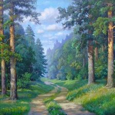 Схема вышивки «Лес»