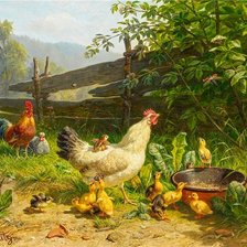 Схема вышивки «во дворе»