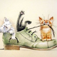 Схема вышивки «были у хозяина любимые ботинки...»