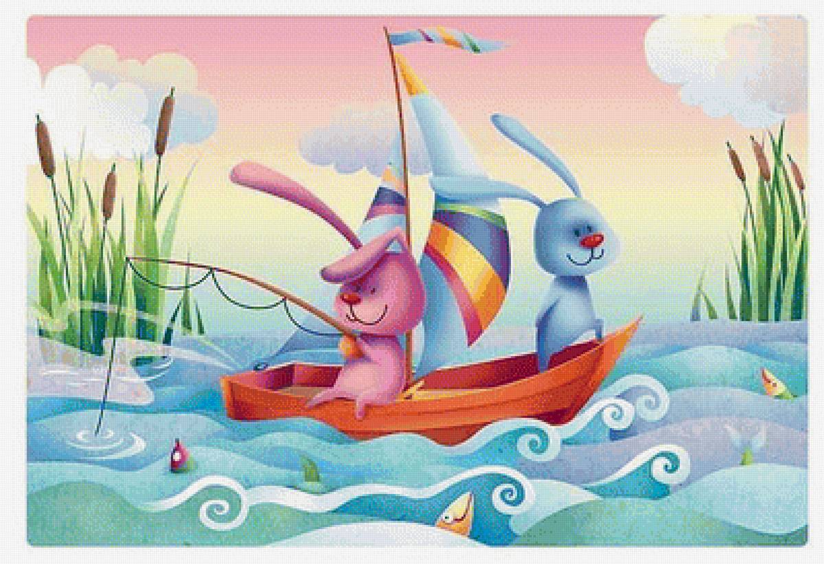 Зайцы - сказка, иллюстрация - предпросмотр