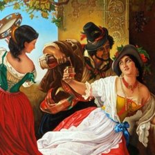 Схема вышивки «Октябрьский праздник в Риме»