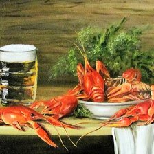 Схема вышивки «Натюрморт с раками»