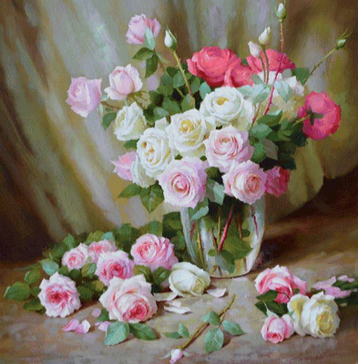 Розы - цветы, розы, натюрморт - предпросмотр