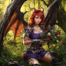 Схема вышивки «Девушка»