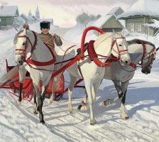 Схема вышивки «Русская тройка»