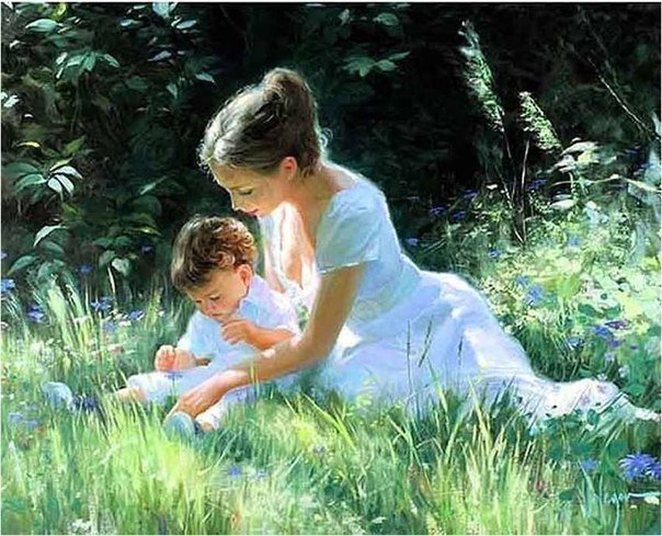 две половиночки - дитя, семья, мать - оригинал
