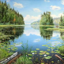 Схема вышивки «Старый пруд»