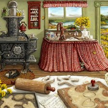 Схема вышивки «Приготовление печенья»