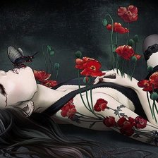 Схема вышивки «Азиатка»