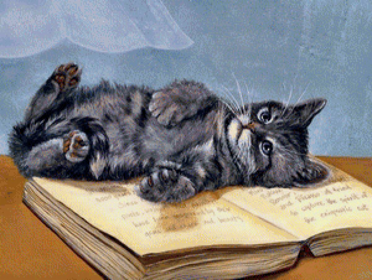 Котенок - картина, живопись, животные - предпросмотр