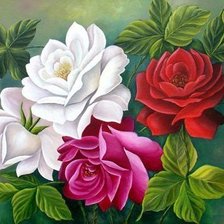 Схема вышивки «розы»