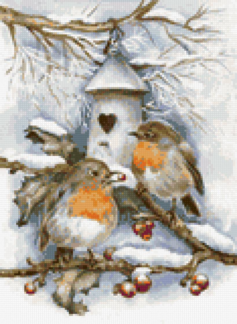 №1396728 - птицы, вышивка крестом - предпросмотр