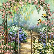 Схема вышивки «райский уголок»