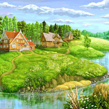 Схема вышивки «райский уголок»