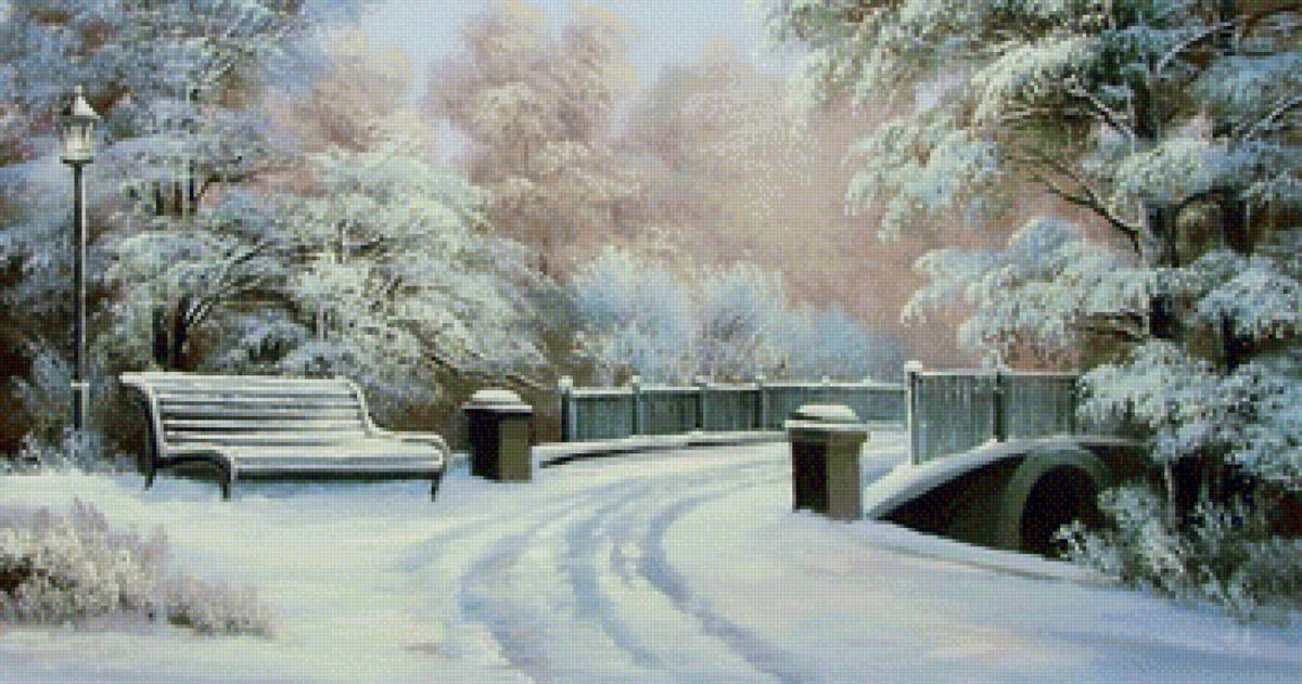 Зима - картина, зима, живопись - предпросмотр