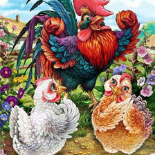 Схема вышивки «петух»