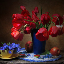 Схема вышивки «букет тюльпанов»