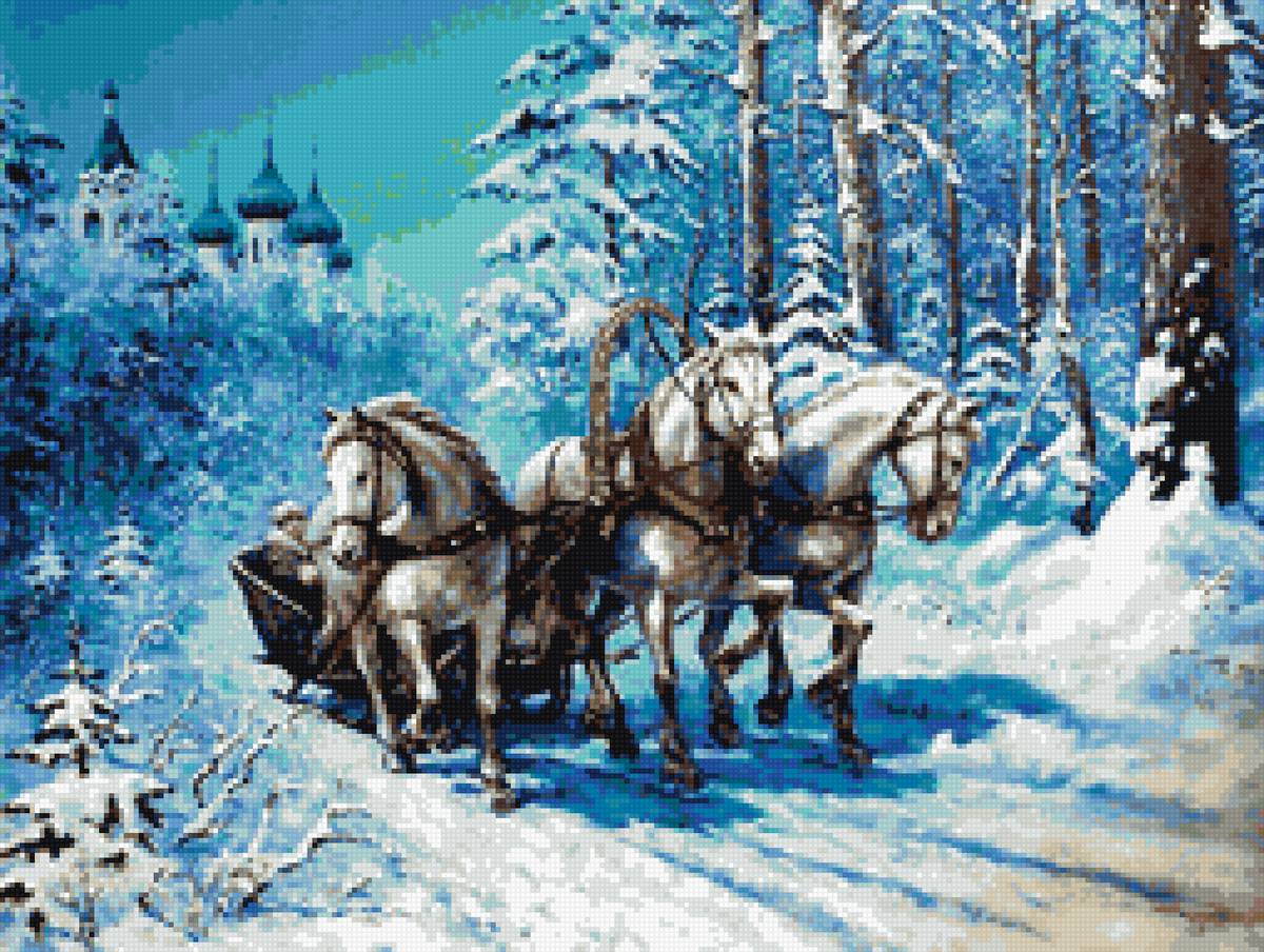 тройка лошадей - предпросмотр