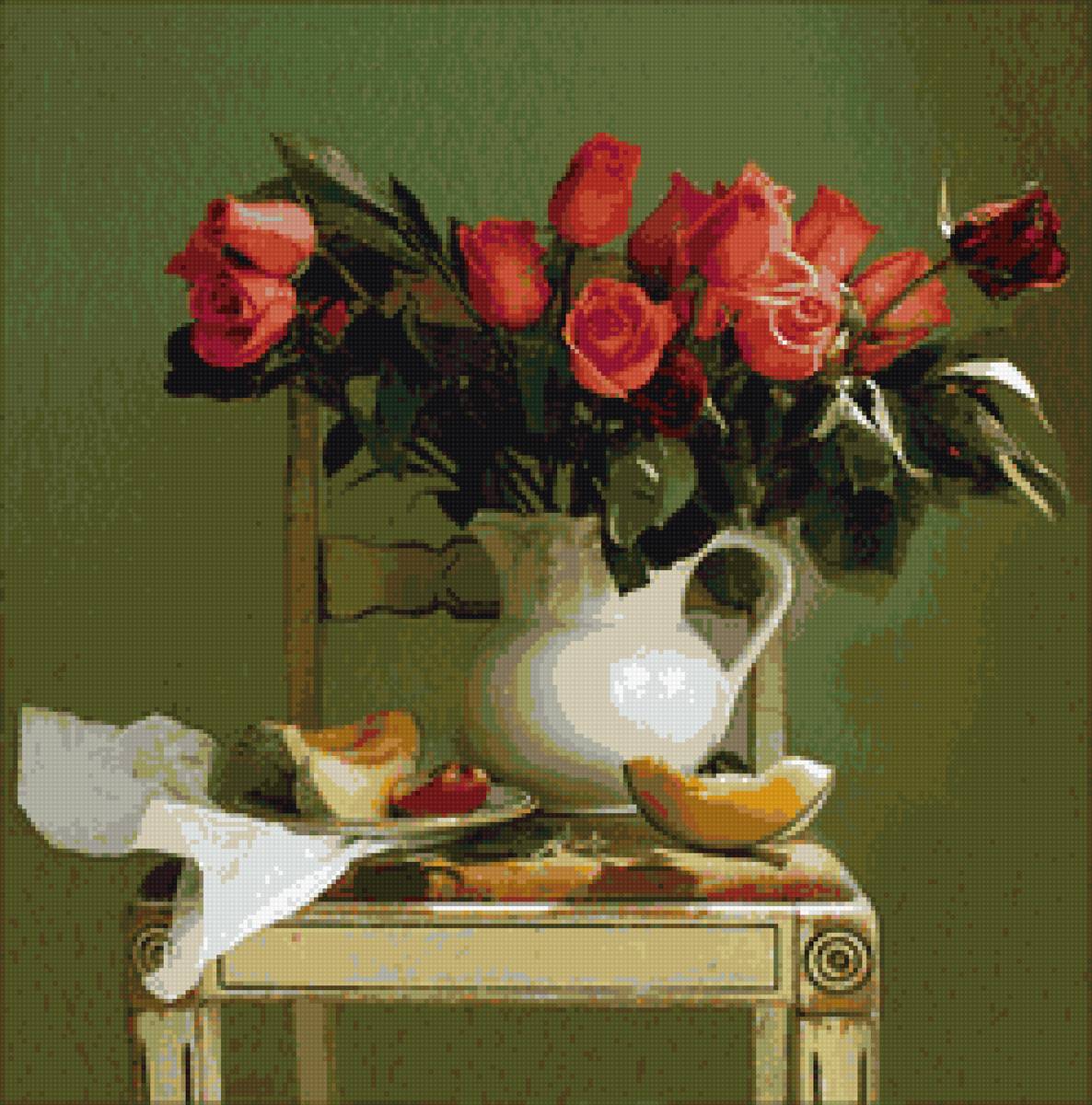 натюрморт с цветами - предпросмотр