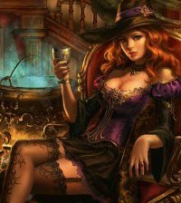 Схема вышивки «ведьмочка»