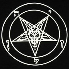 Схема вышивки «бафомет для свитера»