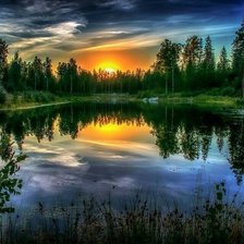 Схема вышивки «закат»