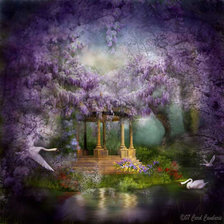 Схема вышивки «Кэрол Каваларис глициния»