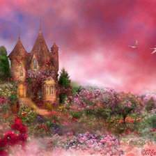 Схема вышивки «Керол Каваларис дом в цветах»