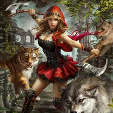 Схема вышивки «Красная шапочка»