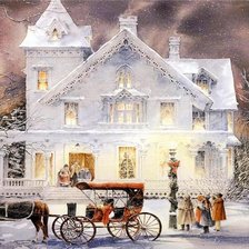 Схема вышивки «Дом белый»