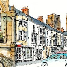 Схема вышивки «Город»