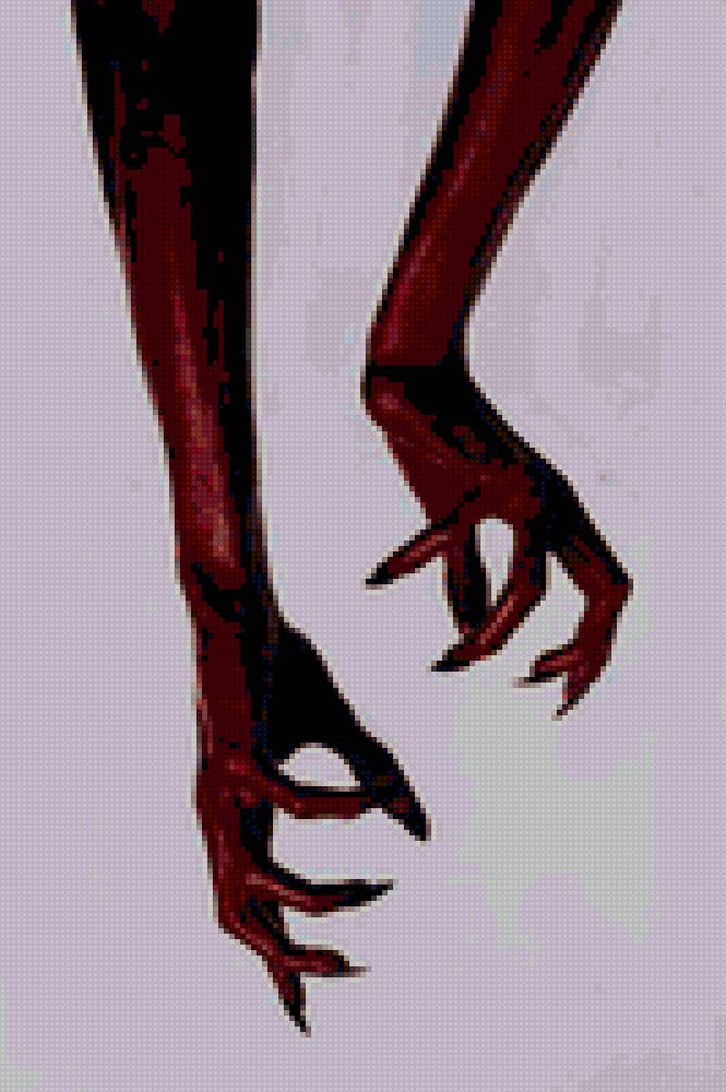 Руки демона - мистика, когти, демон, кровь - предпросмотр